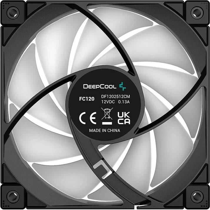 Ventilatorë për kasë DEEPCOOL FC120-3 IN 1, 12 cm, 3 copë, Ngjyrë e zezë, Gri