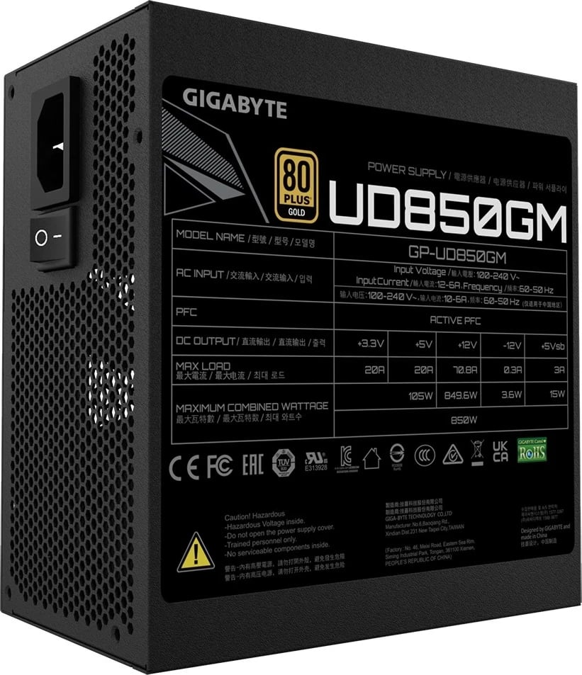 Burim energjie Gigabyte UD850GM, 850W