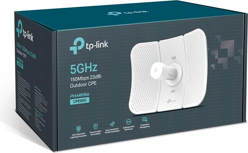 Antenë TP-Link, 5GHz, 150Mbps, e bardhë