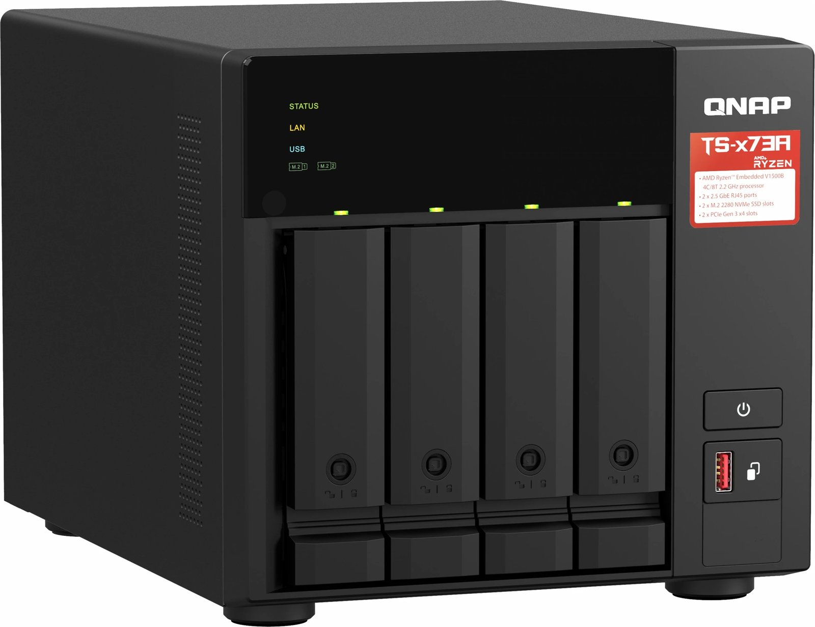 NAS QNAP TS-473A, Ryzen Embedded V1500B, 8GB, i zi