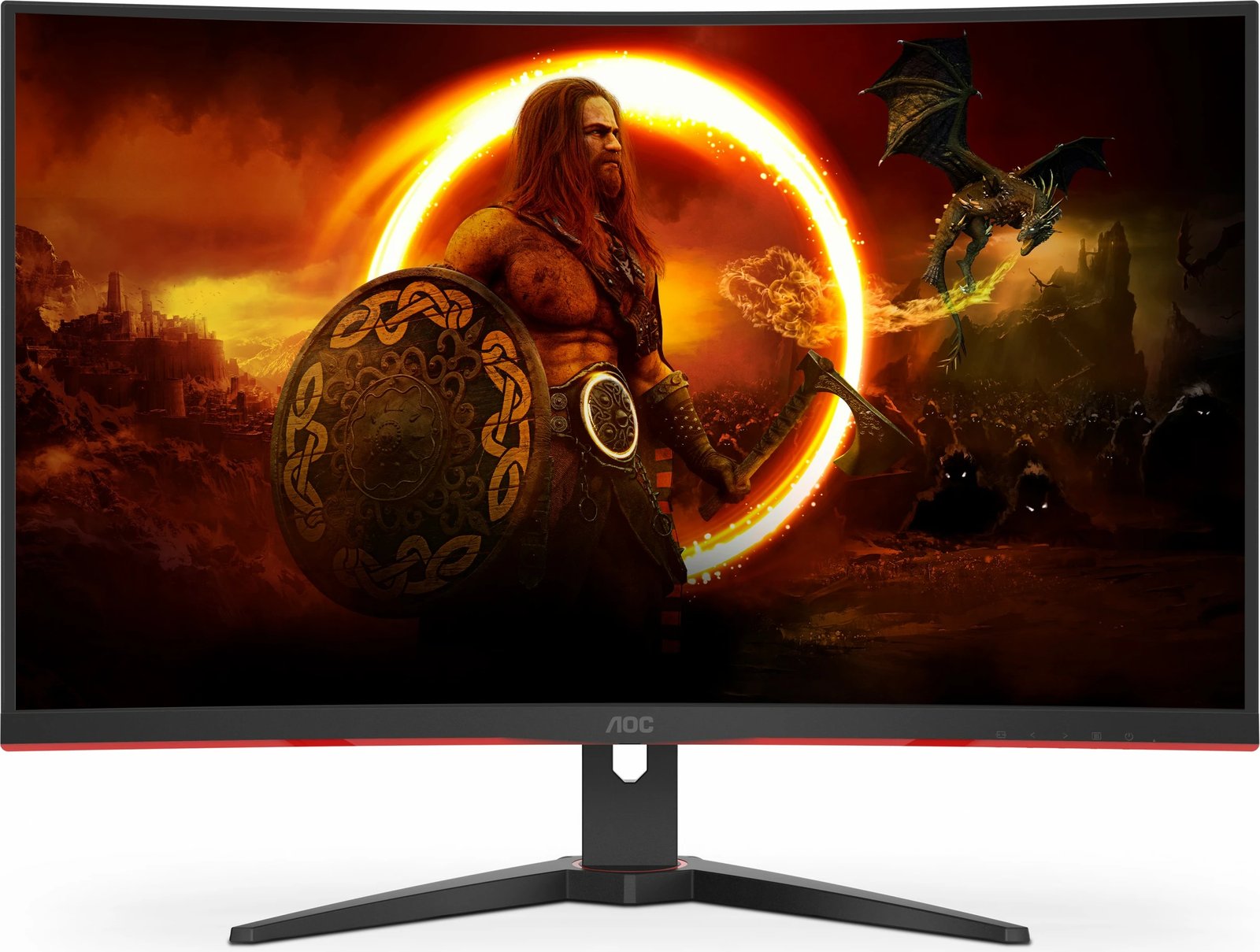 Monitor AOC G2 C32G2ZE/BK, 31.5", 1920 x 1080, Full HD, LED, 0.5 ms, i zi, i kuq