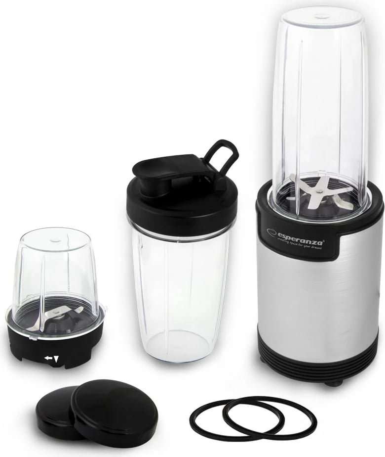 Blender për smoothie Esperanza Nutri Bomb EKM030, 9 në 1, 900W, hiri