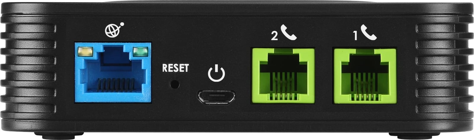 Adapter telefonik Grandstream HT802, 2 porta, T.38, SRTP, SSL/TLS