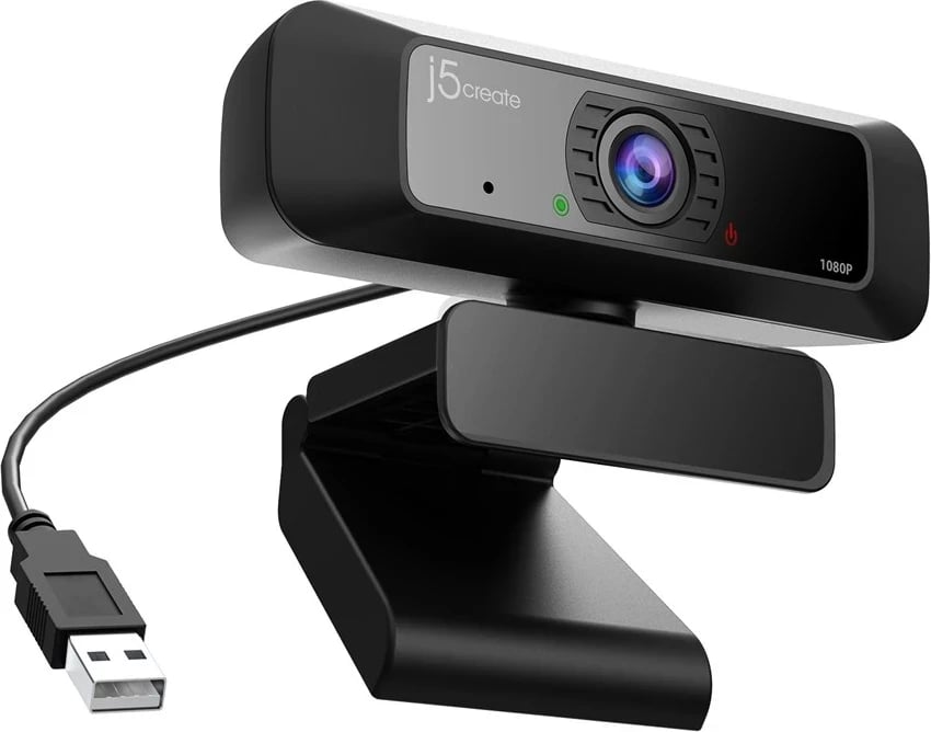 Webcam HD USB j5create JVCU100 me Rrotullim 360°, Rezolucion Video 1080p, Zi