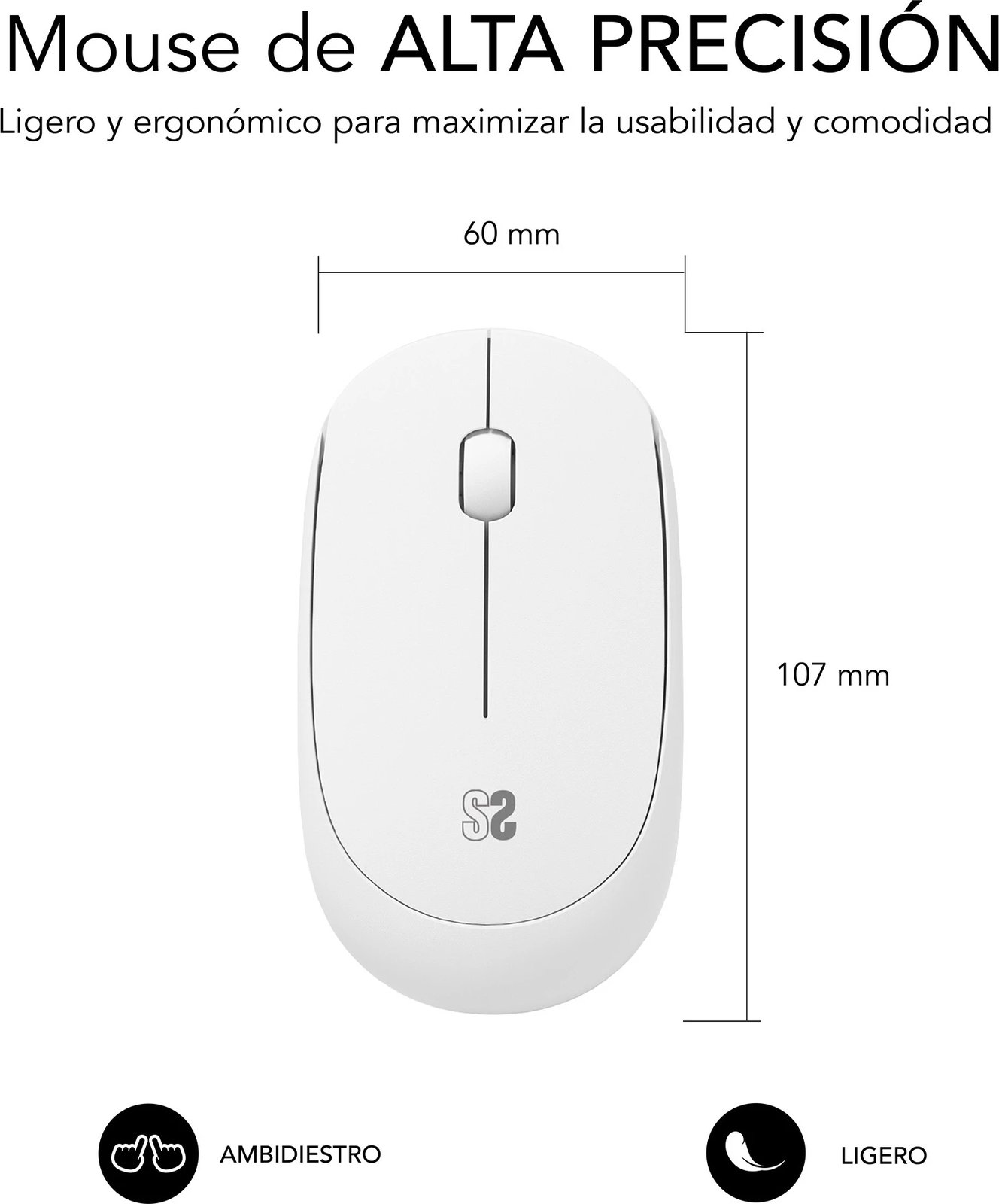 Mauspad dhe maus wireless SUBBLIM SUBMP-03HP002, ngjyrë vjollcë