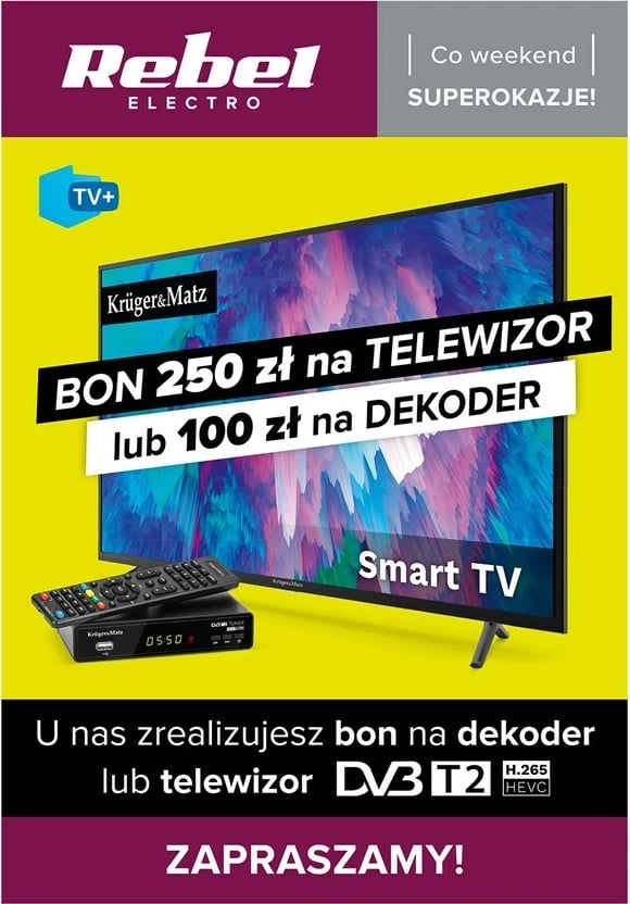 Pako promocionale Kruger&Matz, TV dhe dekoder