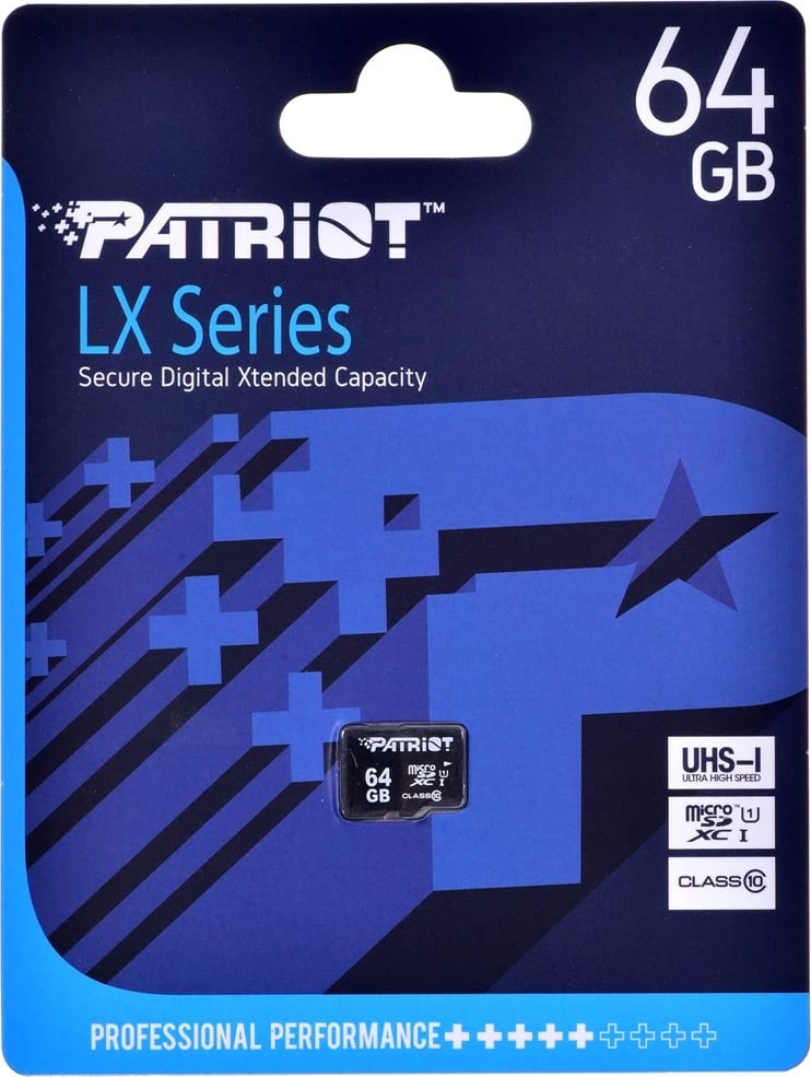 Disk Patriot Memory, MicroSDXC, UHS-I Class 10, 64GB