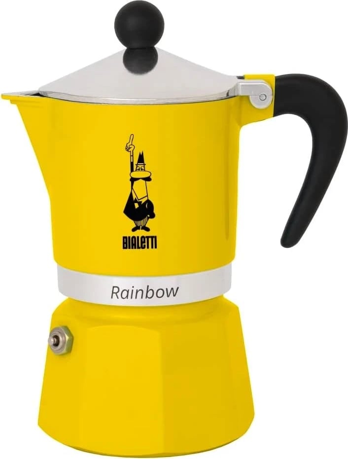 Kafemakiner BIALETTI RAINBOW 6TZ, 300 ml, e verdhë