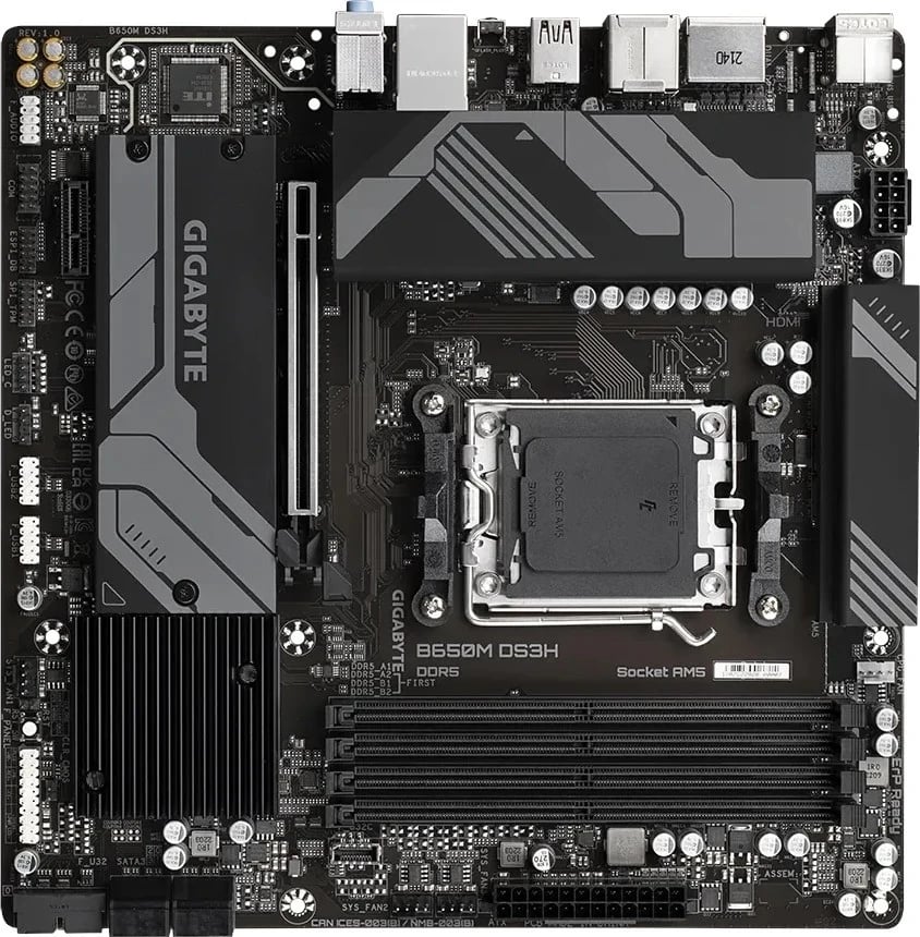 Motherboard Gigabyte B650M DS3H, AM5 AMD B650