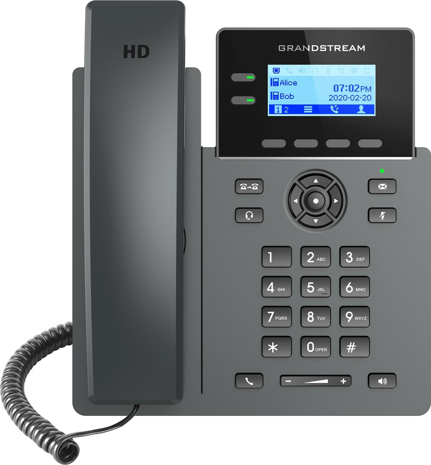 Telefon IP Grandstream GRP2602P, 2 linja, 2000 kontakte, i zi