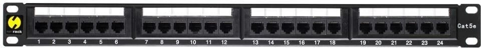 Patch panel netrack 104-05, 1U, Cat5e, e zezë