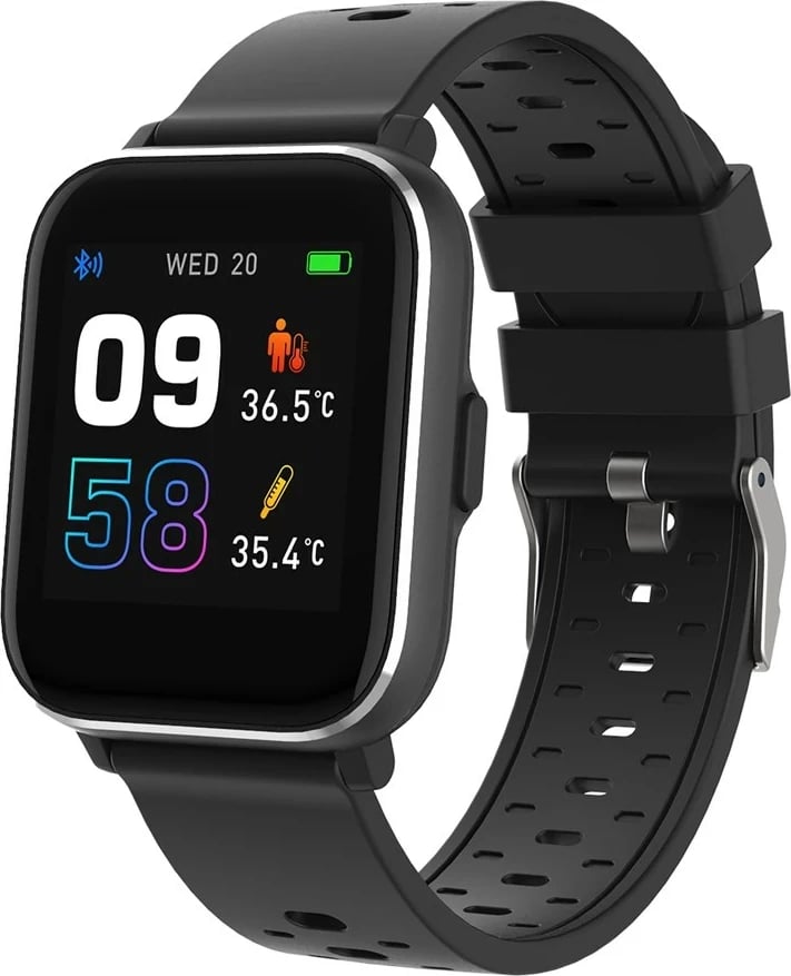 Smartwatch Denver SW-165, Bluetooth, matje temperature trupore, e zezë