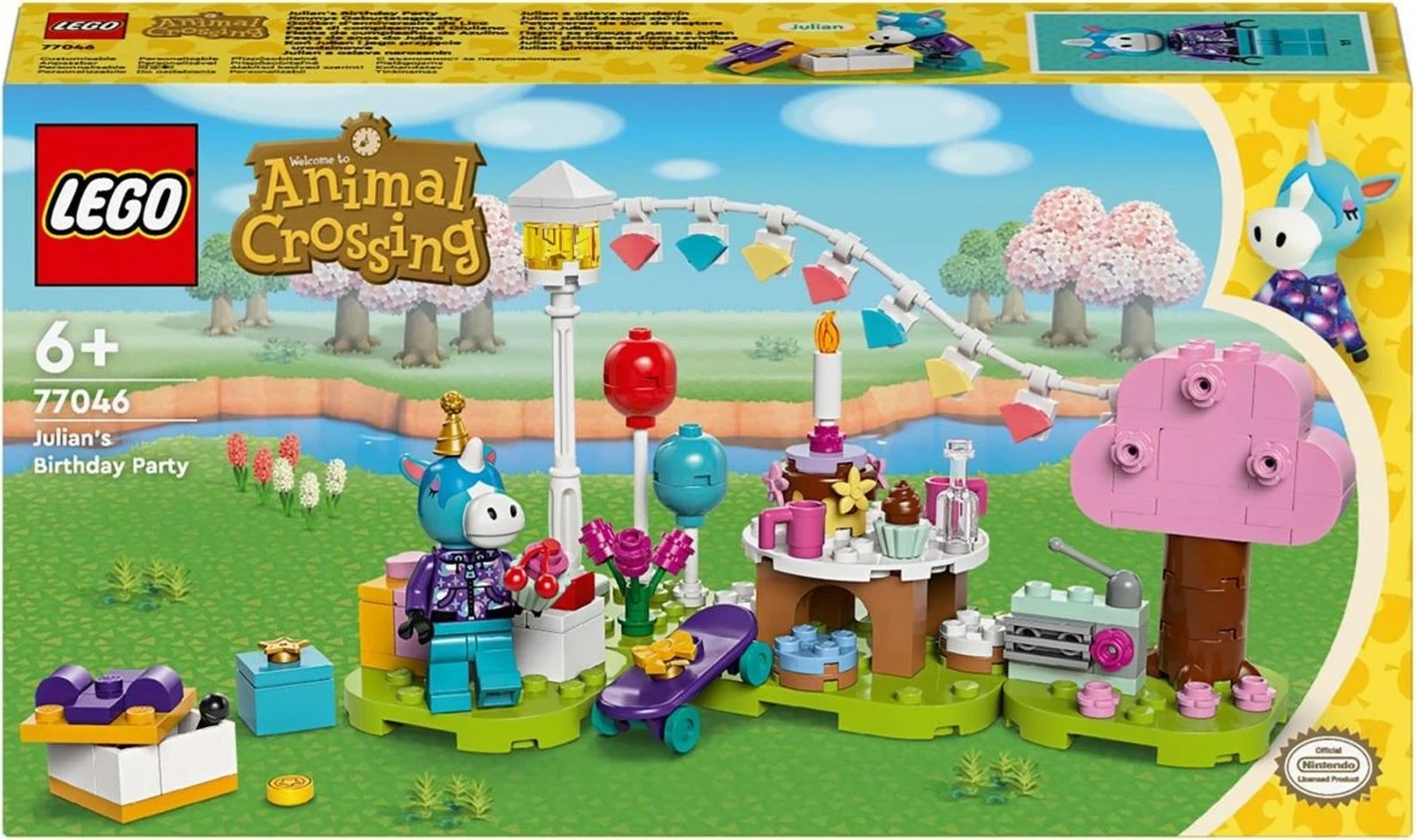 Set LEGO Animal Crossing 77046, Julian's Birthday Party