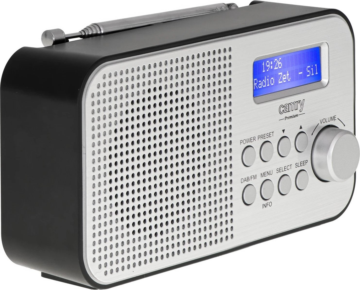 Radio digjitale Camry CR 1179, FM, DAB, DAB+, 2000mAh, e zezë-argjendtë