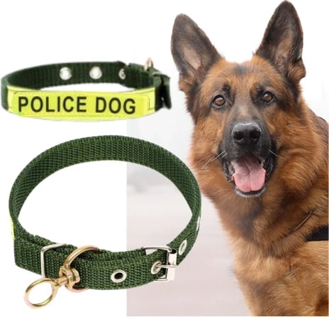 Qafore për qen me shënimin "Police Dog" QPQ