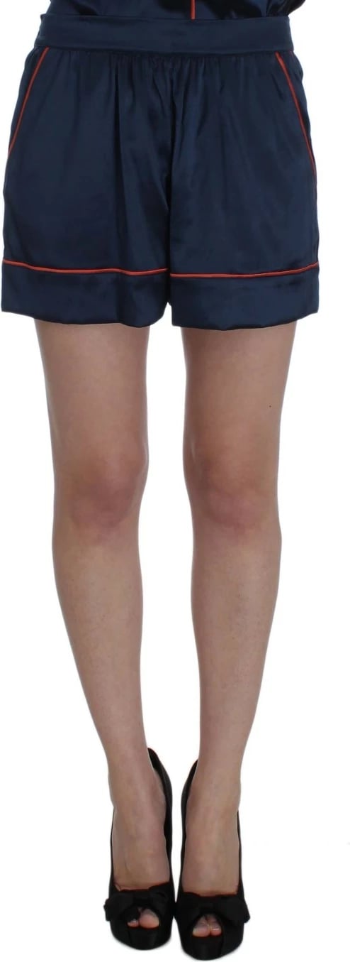 Blue Silk Stretch Sleepwear Shorts