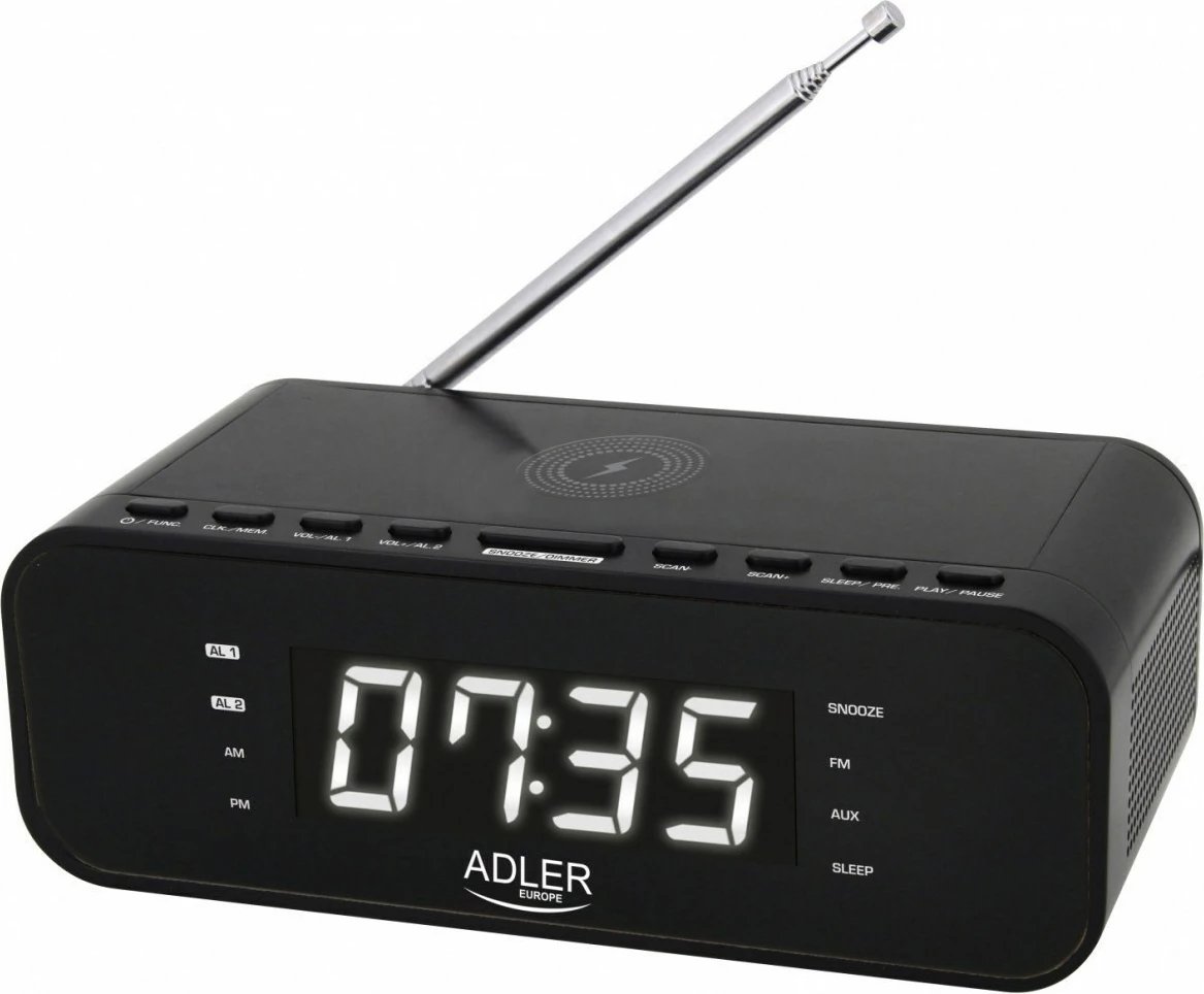 Radio & orë digjitale me alarm ADLER AD 1192b, e zezë 