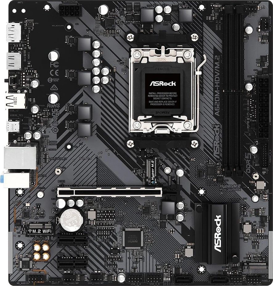 Pllakë amë Asrock A620M-HDV/M.2, AMD A620, Socket AM5, micro ATX