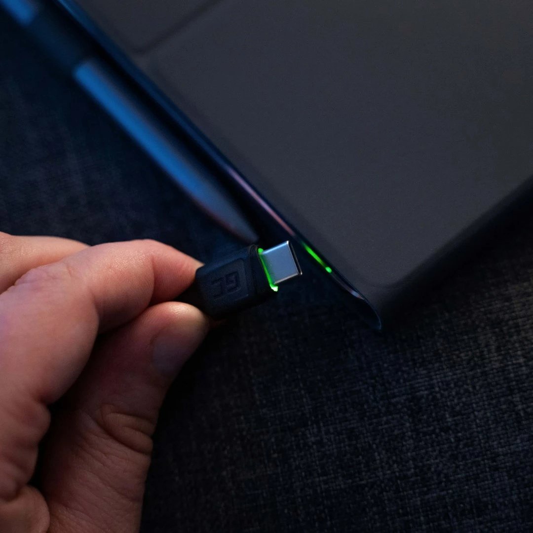 Kabllo USB Green Cell KABGC06, 1.2 m, USB A në USB C, E zezë