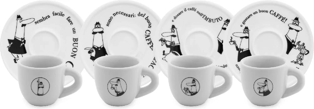 Set filxhanësh espresso BIALETTI CAROUSEL Porcelan 4x 50 ml Bardhë