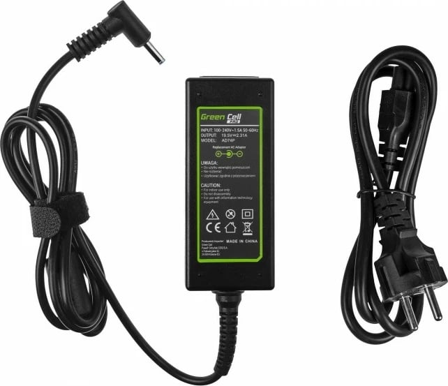 Adapter për laptop Green Cell AD74P, 45 W, 19.5 V, i zi