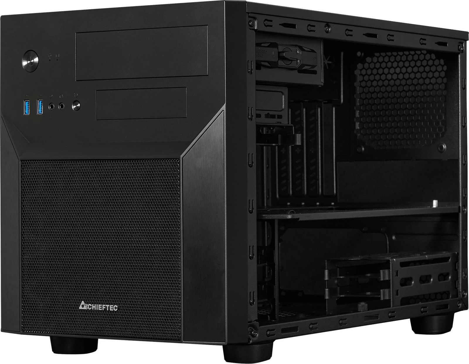 Kasë Chieftec CI-02B-OP, Cube, PC, micro ATX, Mini-ITX, e zezë