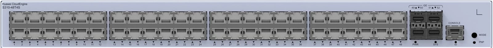 Switch Huawei CloudEngine S310-48T4S, 48 porta Gigabit Ethernet, Gri