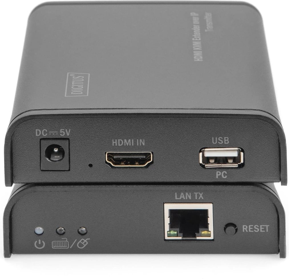 Set HDMI KVM IP Extender Digitus, DS-55202, Alumini