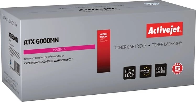 Toner zëvendësues Activejet ATX-6000MN për printer Xerox, i vjollcë