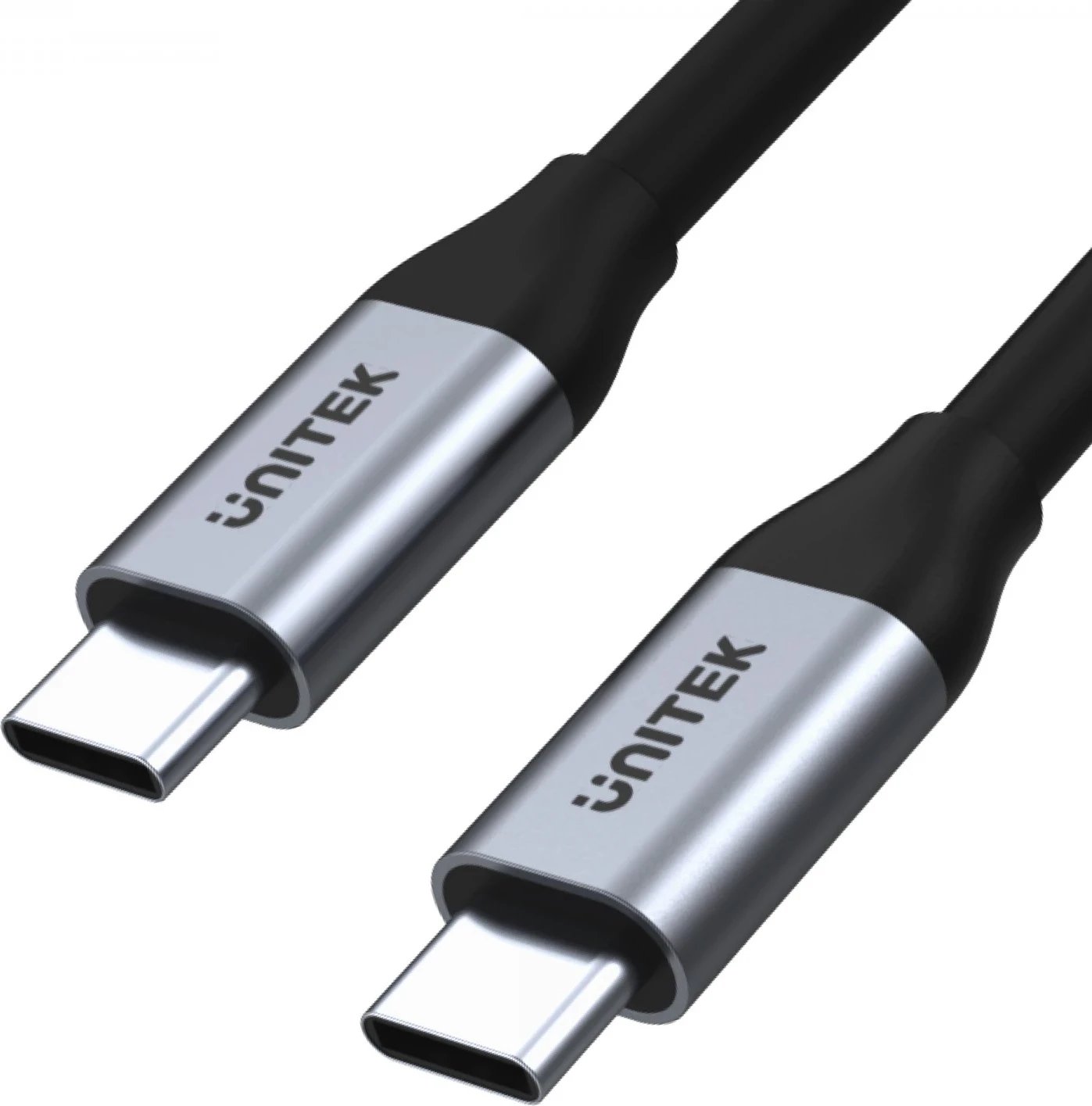 Kabllo Unitek USB-C në USB-C, 10Gbps, 4K 60Hz, 20V/5A, e zezë