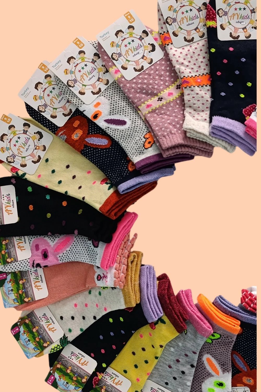 Çorape për fëmijë Kral Socks, shumëngjyrëshe, set 4 copë