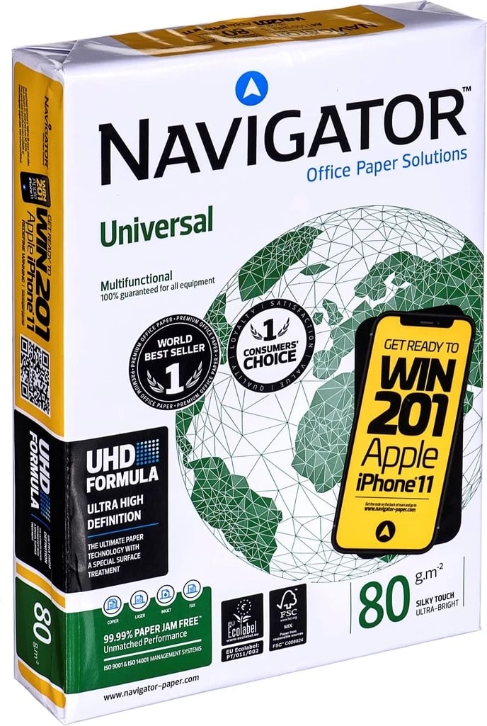 Letër printimi A4 Navigator UNIVERSAL, e bardhë