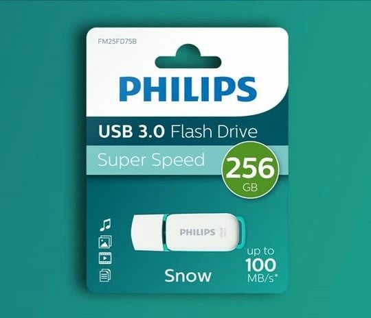 USB 3.0 FLASH DRIVE PHILIPS, 256GB SNOW EDITION