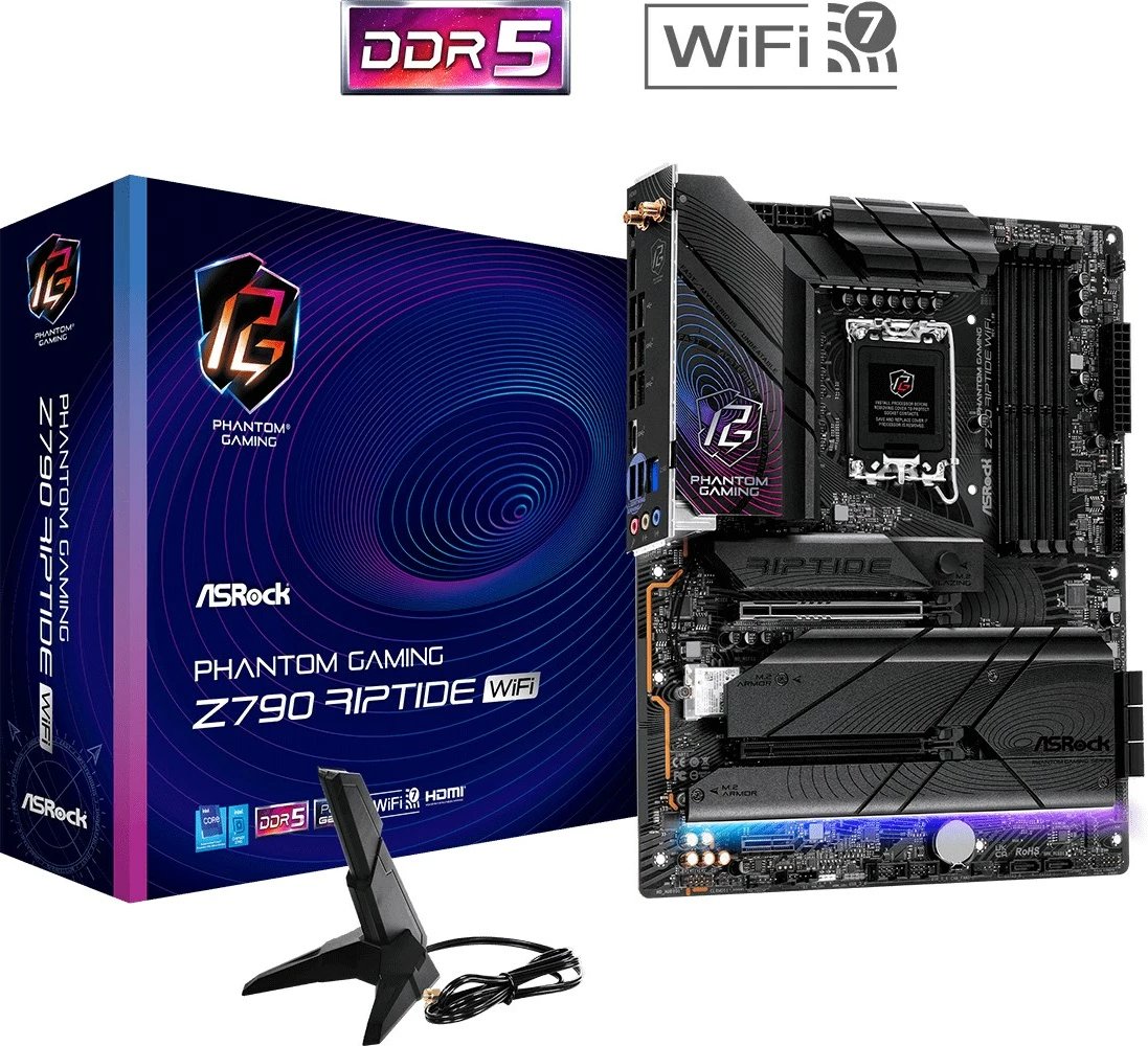 Pllakë amë Asrock Z790 Riptide WiFi Intel Z790 LGA 1700 ATX, e zezë