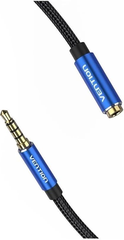 Kabel audio Vention mini Jack 3.5mm, 5m, zi-kaltër