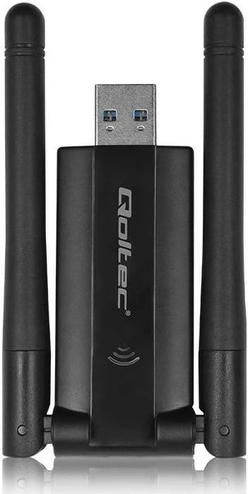 Adapter USB Wi-Fi Qoltec 56987, DUAL, antena 2 x 2dBi, Standard AC, USB 3.0, 1200Mbps