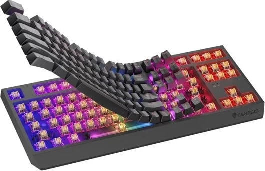 Tastaturë mekanike Genesis Thor 230 TKL, RGB, Outemu Panda, e zezë