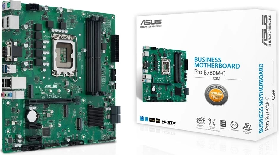 Pllakë amë ASUS PRO B760M-C-CSM, Socket LGA 1700, micro ATX