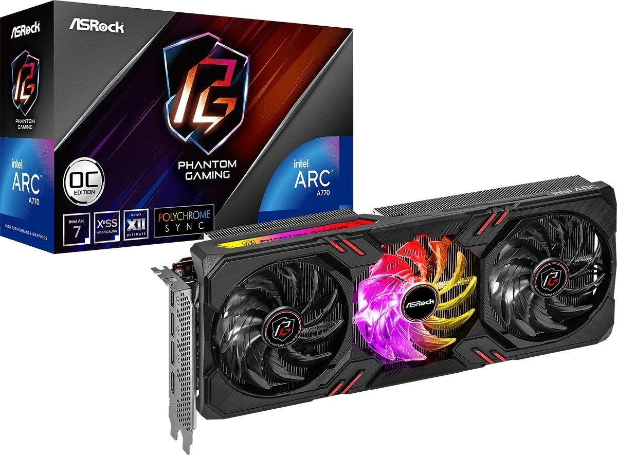 Kartë grafike ASRock Phantom Gaming Arc A770 Intel 16 GB OC