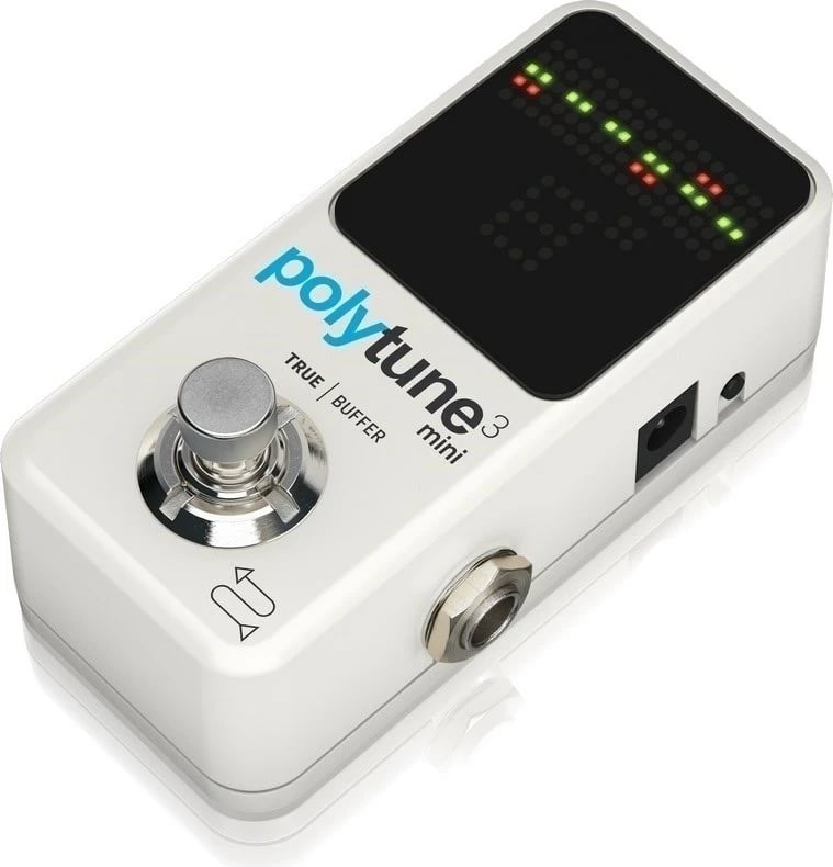 Tuner polifonik TC Electronic Polytune 3 Mini, i bardhë