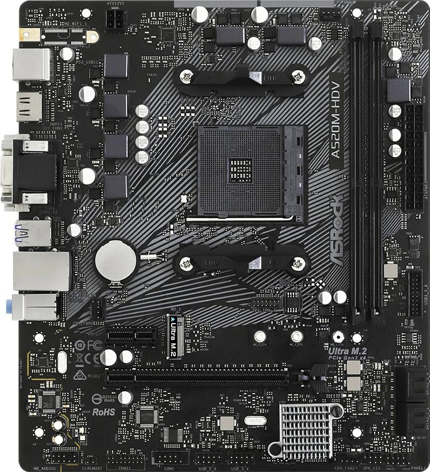 Pllakë amë Asrock A520M-HDV Socket AM4 micro  ATX