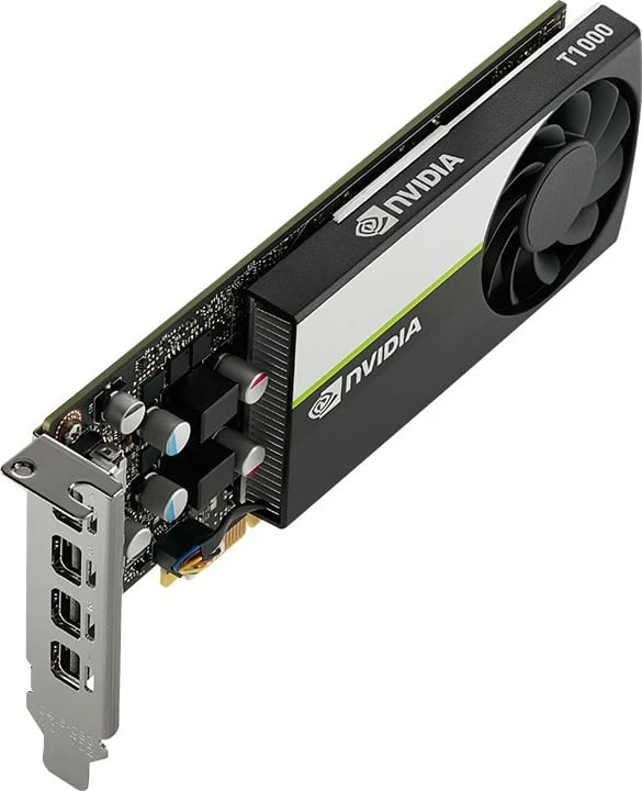 Kartelë grafike PNY T1000, 8 GB, GDDR6, PCI Express x16 3.0, Gjelbër/Gri