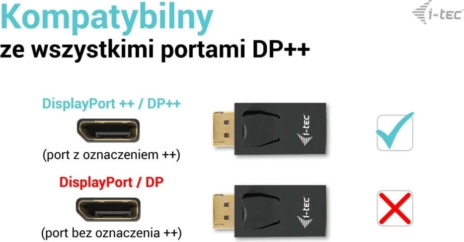 Adapter i-tec DisplayPort në HDMI, 4K/30Hz, i zi