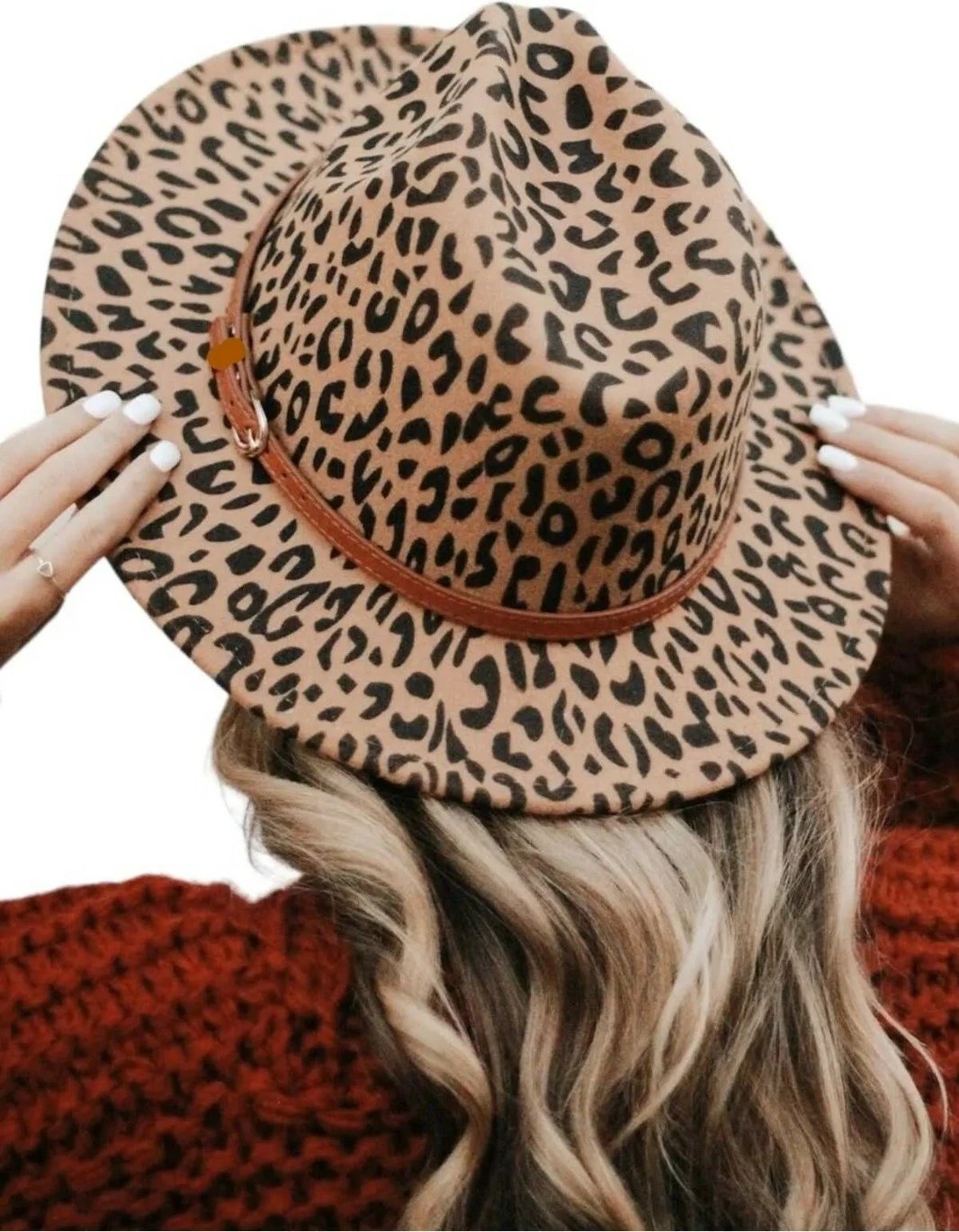 Kapelë për femra Uniquerrs, leopard, Panama Fedora