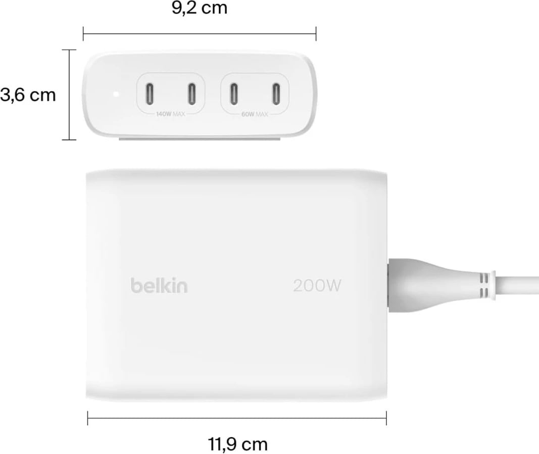 Mbushës pajisjesh mobile Belkin WCH010VFWH, Bardhë