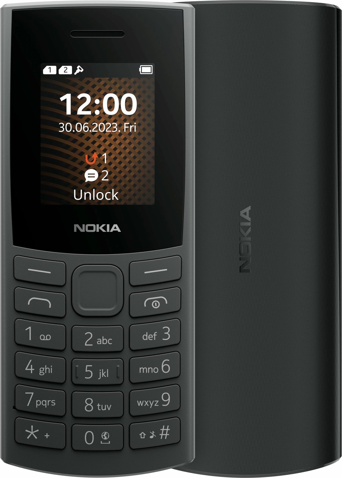 Celular Nokia 105 4G (2023), Dual SIM, 4.57 cm, 1450 mAh, Charcoal