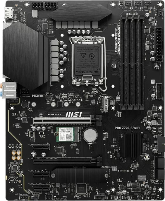 Pllakë amë MSI PRO Z790-S WIFI, Intel, LGA 1700, DDR5, 192 GB