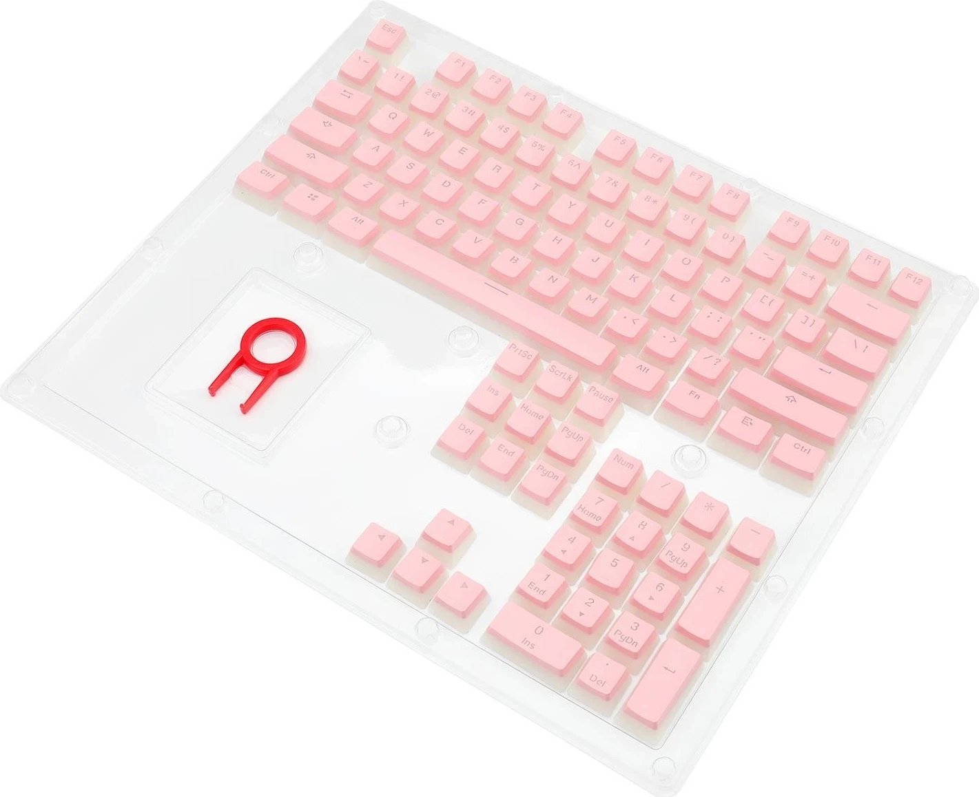 Keycaps Redragon A130 PBT Doubleshot, 104 copë, rozë