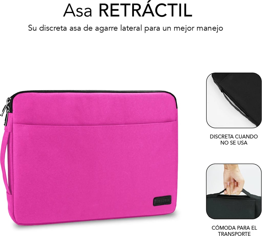 Kasë SUBBLIM Urban Laptop Sleeve 15,6" Pink SUB-LS-0PS0104