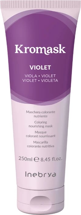 Maskë me ngjyrë për flokë Inebrya Kromask Violet, 250 ml